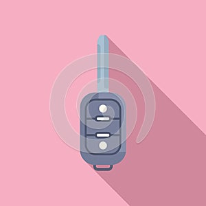 Digital smart key icon flat vector. Activate access