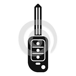 Digital smart key icon simple vector. Security control