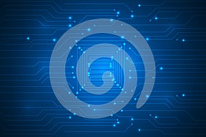 Big data visualization with light binary code background.