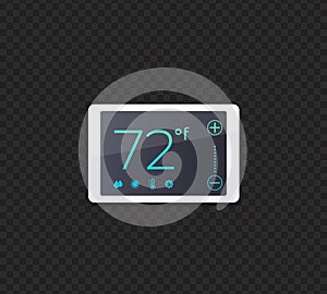 Digital smart thermostat, vector