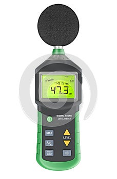 Digital Sound Level Meter, Decibel Meter. 3D rendering