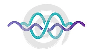 Digital Sound Wave: Abstract Audio Signal or Data Flow Icon, vector design Generative AI