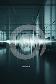 Digital sound wave visualizing sound frequency data