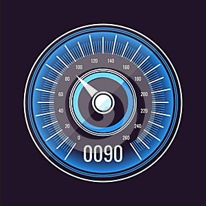 Digital speed meter panel design