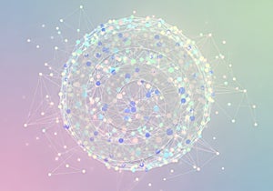 A digital sphere composed of interconnected