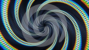 Digital spiral looped animation. Hypnotic effect. Video 4k