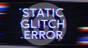 Digital Static Glitch Error Background