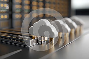 Digital storage: cloud technology, secure access, remote backup, virtual space, file hosting, scalable solution