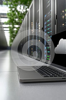 Digital storage: cloud technology, secure access, remote backup, virtual space, file hosting, scalable solution