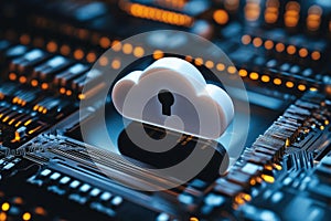 Digital storage: cloud technology, secure access, remote backup, virtual space, file hosting, scalable solution