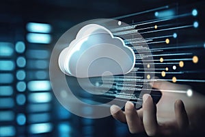 Digital storage: cloud technology, secure access, remote backup, virtual space, file hosting, scalable solution