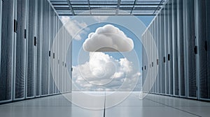 Digital storage: cloud technology, secure access, remote backup, virtual space, file hosting, scalable solution