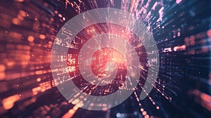 Digital matrix data tunnel cyberspace network stream