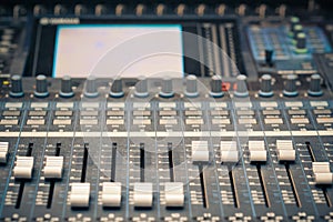 Digital studio mixer faders