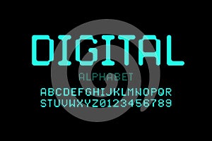 Digital style font photo
