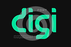 Digital style font design