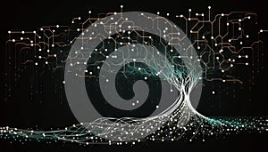 Digital Symphony: The Flow of Binary Code Through Interconnected Nodes