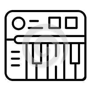 Digital synthesizer icon outline vector. Dj piano