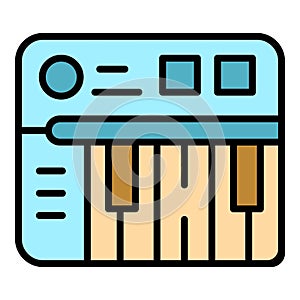 Digital synthesizer icon vector flat