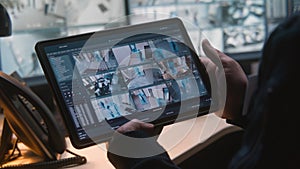 Digital tablet with CCTV cameras playback
