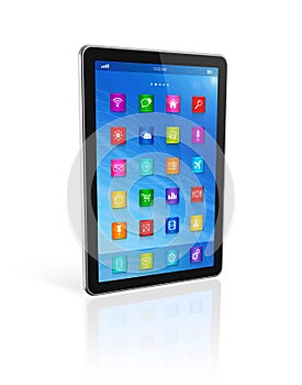 Digital Tablet Computer - apps icons interface