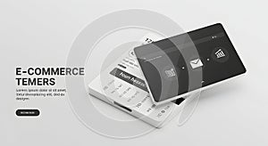 E-commerce and Digital Marketing Concept with Modern Mobile Devices