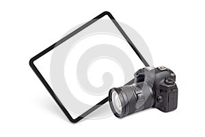 Digital tablet and DSLR camera graphics element