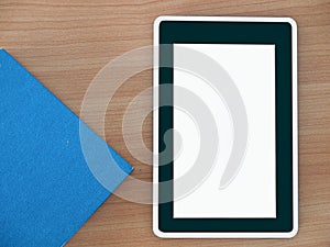 Digital tablet finger touch blank screen.