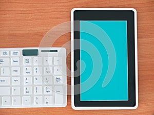 Digital tablet finger touch blank screen.