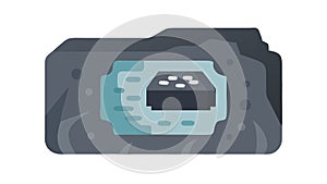 Digital Tablet Map Navigation Device, vector design Generative AI