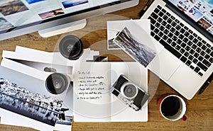 Digital Tablet Photography Design Studio Editing Concept