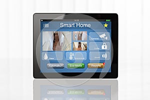 Digital Tablet Showing Home Automation System