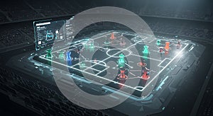 Digital tactics displayed in a futuristic arena