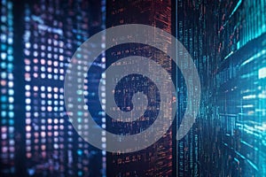 The digital tapestry a symphony of code and light. A close-up image of a computer screen