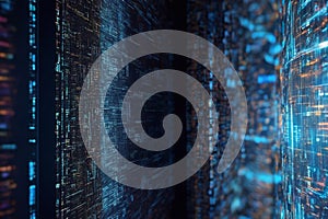 The digital tapestry a symphony of code and light. A close-up image of a computer screen