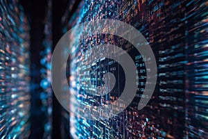 The digital tapestry a symphony of code and light. A close-up image of a computer screen