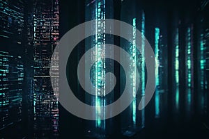 The digital tapestry a symphony of code and light. A close-up image of a computer screen