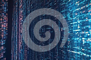 The digital tapestry a symphony of code and light. A close-up image of a computer screen