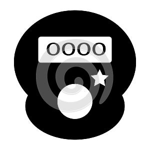 Digital tasbeeh black icon design