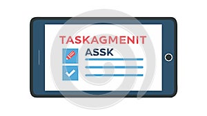 Digital Task Checklist on Mobile, vector design Generative AI