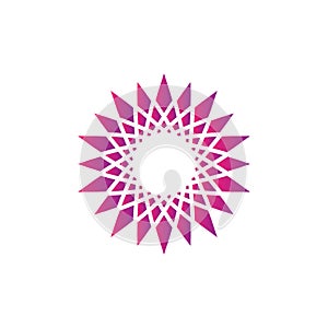 Digital tech flower logo design