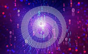 Digital technologies of the future. Unit and zero in binary code