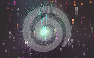 Digital technologies of the future. Unit and zero in binary code