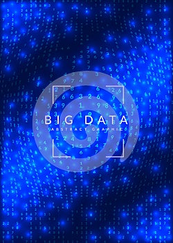 Digital technology abstract background. Artificial intelligence, deep learning and big data concept.
