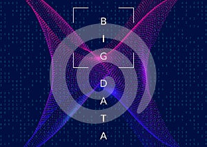 Digital technology abstract background. Artificial intelligence, deep learning and big data concept.