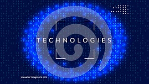 Digital technology abstract background. Artificial intelligence, deep learning and big data concept.