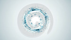 Digital technology abstract background with circular innovation concept