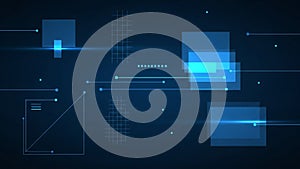 Digital Technology Abstract Background Data Network Futuristic System Concepts