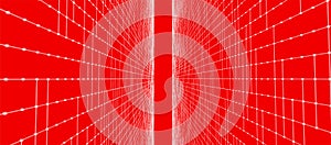 Digital technology background. Big Data visualization. Dynamic field of glowing particles. Abstract background. 3d