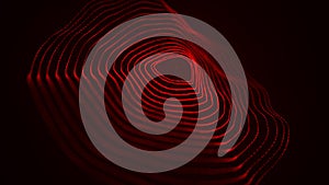Digital technology background. Big Data visualization. Dynamic wave of glowing particles. Abstract background. 3d